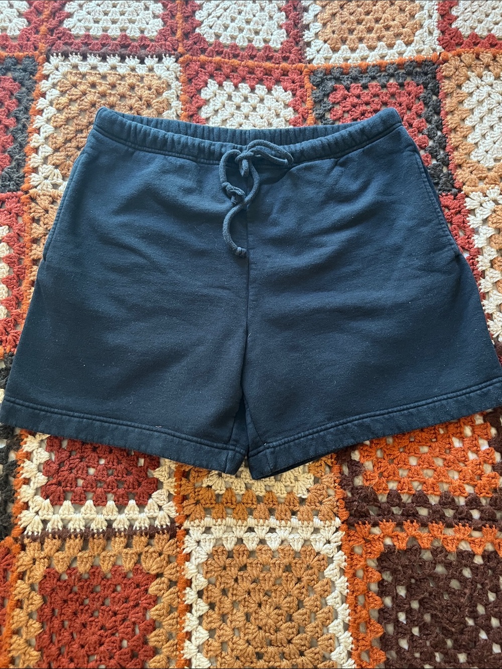 Wilfred Navy Athletic Drawstring Shorts
